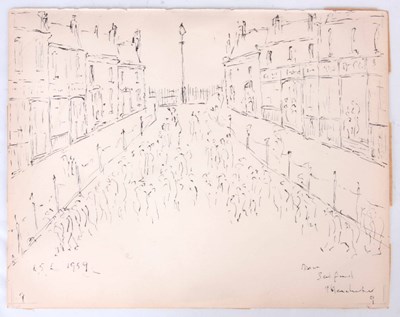 Lot 434 - AR
AN ORIGINAL PEN AND INK DRAWING BY L. S....