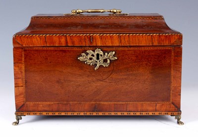 Lot 455 - AN EARLY GEORGE III INLAID AND CROSSBANDED...