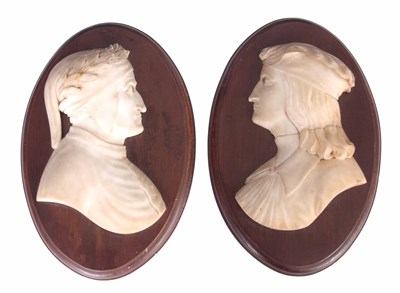 Lot 474 - A PAIR OF 19TH CENTURY ITALIAN WHITE MARBLE...