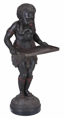 Lot 511 - A LATE 19TH CENTURY BLACKAMOOR DUMB WAITER/...