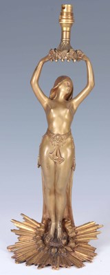 Lot 537 - AN EARLY 20TH CENTURY BRONZE ART NOUVEAU...