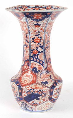 Lot 54 - A LARGE 19TH CENTURY IMARI VASE with hexagonal...