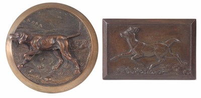 Lot 575 - TWO LATE 19th CENTURY BRONZE PLAQUES the...