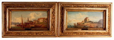 Lot 335 - M DAY - OILS ON PANEL
 A pair of Continental...