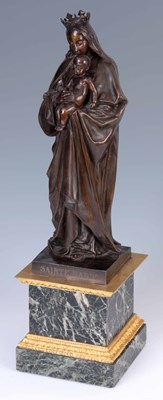 Lot 600 - A 19TH CENTURY BRONZE FIGURE “SAINTE MARIA” BY...