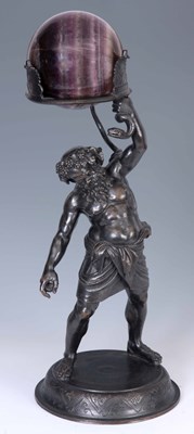 Lot 632 - A LATE 19th CENTURY PATINATED BRONZE SCULPTURE...