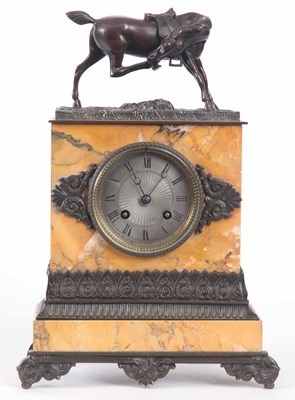 Lot 658 - A LATE 19th CENTURY FRENCH BRONZE AND SIENNA...