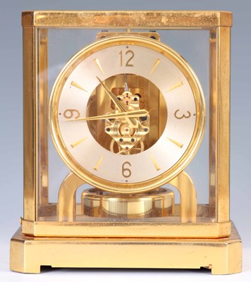 Lot 727 - A JAEGER-LECOULTRE ATMOS CLOCK the gilt brass...