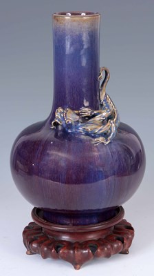 Lot 76 - A 19TH CENTURY CHINESE PURPLE FLAMBÉ DRAGON...