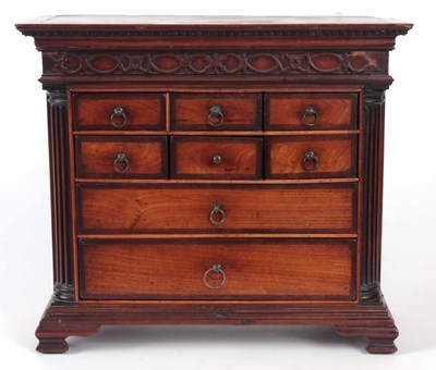 Lot 821 - A GEORGE III LANCASHIRE ELM AND MAHOGANY CROSS-...