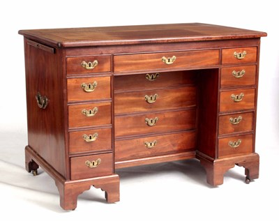 Lot 840 - A GEORGE II MAHOGANY ARCHITECT’S DESK OF...