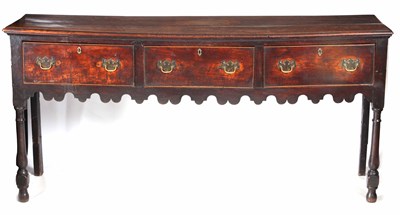 Lot 849 - A LATE 17TH CENTURY OAK DRESSER BASE with...