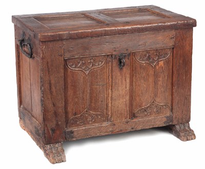 Lot 900 - A RARE 16TH CENTURY FRENCH GOTHIC JOINED OAK...