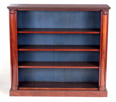 Lot 901 - A GOOD LATE REGENCY FIGURED MAHOGANY OPEN...