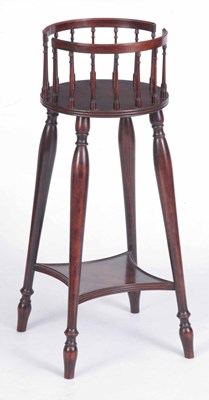 Lot 913 - A LATE GEORGIAN PERIOD MAHOGANY PLATE STAND IN...