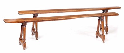 Lot 935 - AN UNUSUAL PAIR OF 18TH CENTURY CHERRY WOOD...