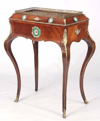 Lot 938 - A MID VICTORIAN ORMOLU MOUNTED WALNUT PLANTER...