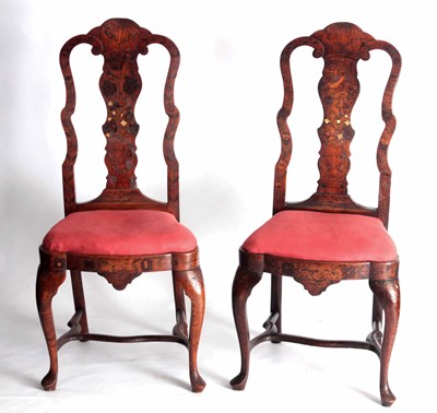 Lot 958 - A PAIR OF EARLY 18TH CENTURY MARQUETRY INLAID...