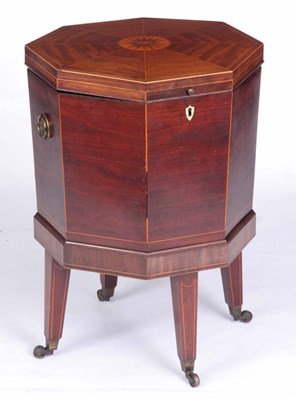 Lot 963 - A GEORGE III BOXWOOD STRUNG AND INLAID...