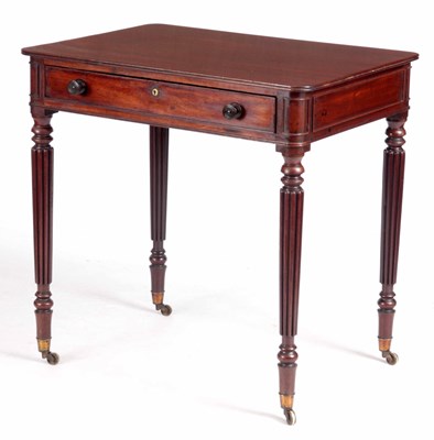 Lot 969 - A GEORGE IV MAHOGANY GILLOWS STYLE SIDE TABLE...