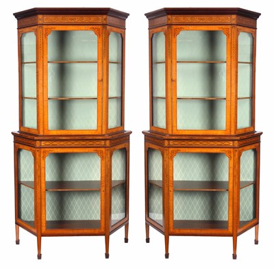 Lot 1017 - A FINE PAIR OF LATE 19TH CENTURY INLAID...