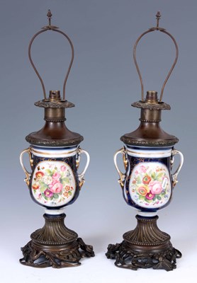 Lot 41 - A PAIR OF 20TH CENTURY SERVES STYLE LAMPS...