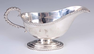 Lot 230 - AN ELIZABETH II OBLATE SILVER PEDESTAL SAUCE...