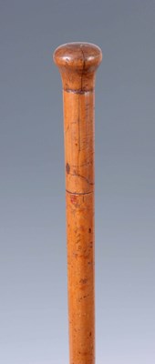 Lot 310 - A 19TH CENTURY MALACCA SWORD STICK with square...