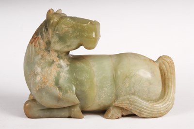 Lot 111 - A large Chinese green Jade SCULPTURE of...