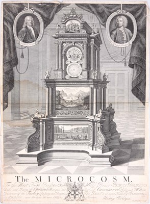 Lot 433 - A GEORGIAN ENGRAVING OF THE 'MICROCOSM' CLOCK...