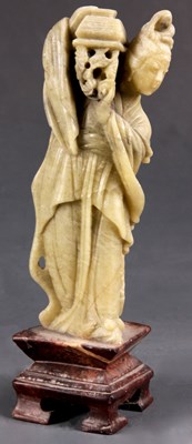 Lot 113 - A late 19th Century Chinese carved Soap Stone...