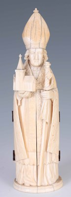 Lot 502 - A 19th CENTURY DIEPPE CARVED IVORY FIGURE...