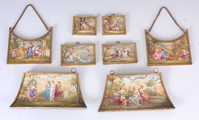 Lot 542 - A GROUP OF EIGHT 18TH CENTURY ENAMEL PANELS...