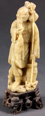 Lot 114 - A late 19th Century Chinese carved Soap Stone...
