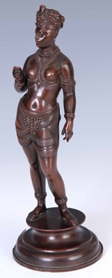 Lot 605 - AN EARLY 20TH CENTURY BRONZE FIGURE OF A...