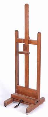 Lot 828 - AN EARLY 20TH CENTURY OAK ADJUSTABLE EASEL...