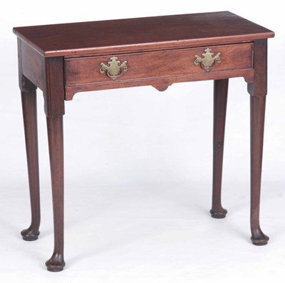 Lot 928 - AN 18THCENTURY WALNUT SIDE TABLE with single...