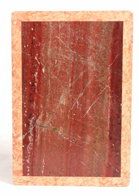 Lot 931 - AN 18TH CENTURY ITALIAN VEINED RUST RED MARBLE...