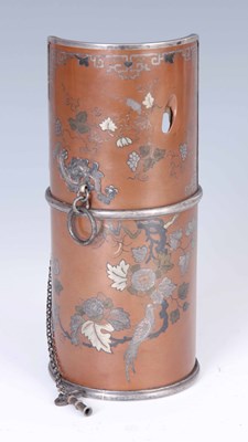 Lot 138 - A LATE 19th CENTURY CHINESE COPPER AND SILVER...