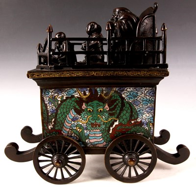 Lot 132 - A 19th Century Chinese Bronze and enamel...