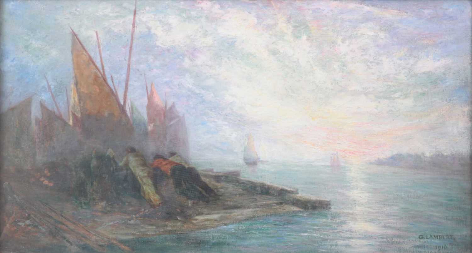 Lot 390 - G LAMBERT 1910 AN EARLY 20TH CENTURY OIL ON