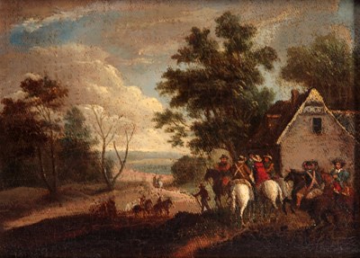 Lot 410 - STYLE OF WOUWERMAN. OIL ON CANVAS LAID ON...