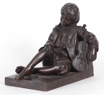 Lot 553 - LEON THAREL. A LATE 19th CENTURY BRONZE...