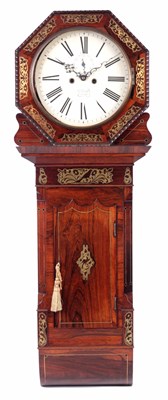 Lot 676 - A REGENCY ROSEWOOD AND BRASS INLAID TAVERN...