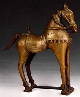Lot 141 - An early Indian Cast Brass FIGURE of a HORSE...