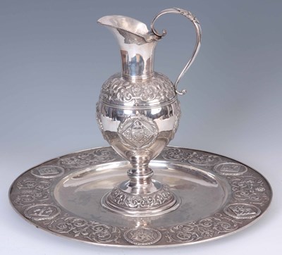 Lot 229 - A LARGE 19TH CENTURY AUSTRO-HUNGARIAN SILVER...