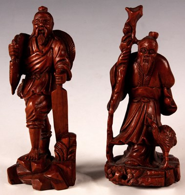 Lot 146 - A 19th Century Chinese carved Wood standing...
