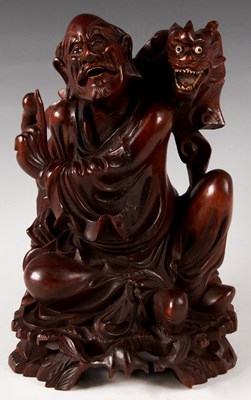 Lot 147 - A 19th Century Chinese finely carved Harwood...
