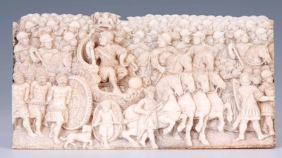 Lot 501 - AN EARLY 18th CENTURY GERMAN CARVED IVORY...