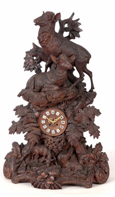 Lot 670 - A MONUMENTAL 19th CENTURY BLACK FOREST CARVED...